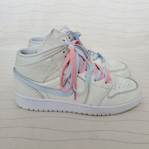 Nike Youth Air Jordan 1 Phantom Mid Multicolor Swoosh(GS) Shoes 555112-035 Sz 6Y